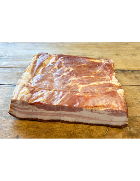 Pancetta, Poitrine de porc cuite et fumée