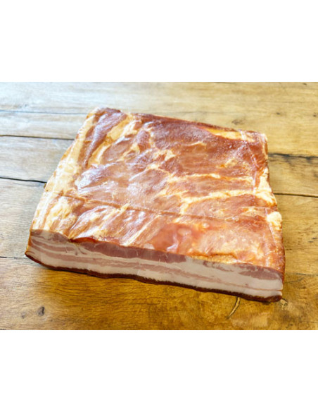 Pancetta, Poitrine de porc cuite et fumée